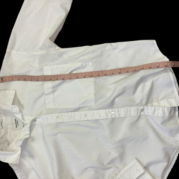 Abercrombie & Fitch Oversized White Button Down Blouse Women’s XS Old Money Top - Picture 8 of 10